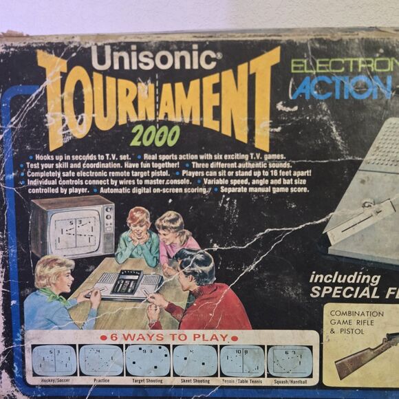 Vintage Unisonic Tournament 2000 Electronic Action TV Game Console w/ Box Works - Picture 3 of 7